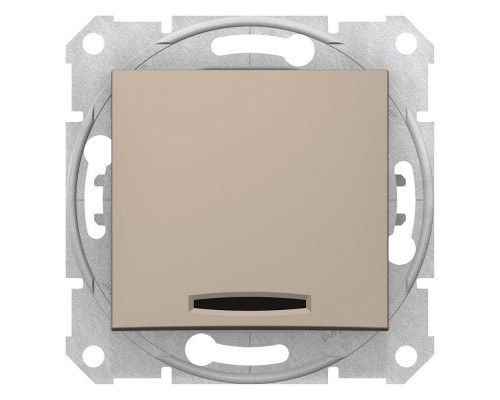 Переключатель на 2 направления 1-кл. СП Sedna 16А IP20 (сх. 6а) 250В с подсветкой титан SchE SDN1500268
