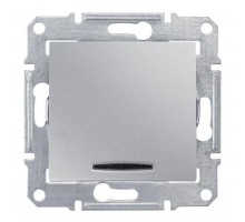 Переключатель на 2 направления 1-кл. СП Sedna 16А IP20 (сх. 6а) 250В с син. подсветкой алюм. SchE SDN1500260