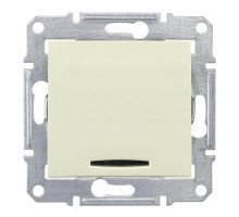 Переключатель на 2 направления 1-кл. СП Sedna 16А IP20 (сх. 6а) 250В с син. подсветкой беж. SchE SDN1500247