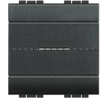 Переключатель промежуточный 1-кл. 2мод. СП LivingLight 16А IP20 Axial авт. клеммы антрацит Leg BTC L4054M2