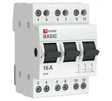 Переключатель трехпозиционный 3п 16А Basic EKF tps-3-16