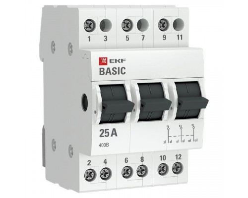 Переключатель трехпозиционный 3п 25А Basic EKF tps-3-25