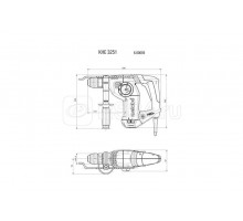 Перфоратор KHE 3251 SDS+800Вт 3.1Дж верт+БЗП Metabo 600659000