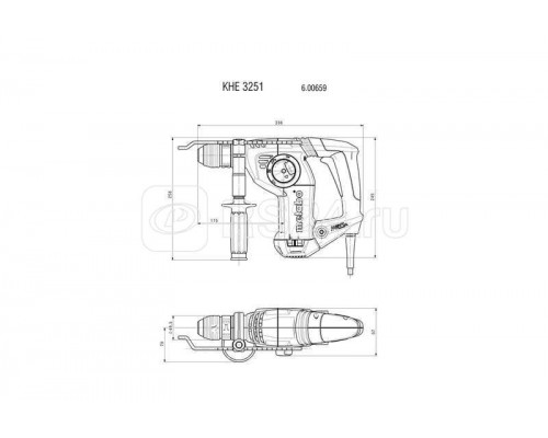 Перфоратор KHE 3251 SDS+800Вт 3.1Дж верт+БЗП Metabo 600659000