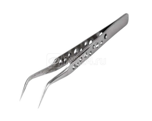 Пинцет изогнутый узкий 120мм Airy (блист.) Rexant 12-0385