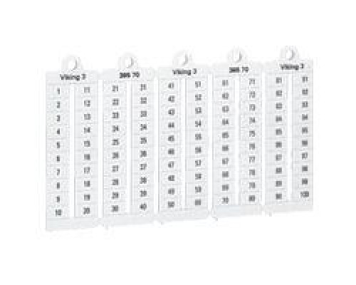 Пластина маркиров. Viking3 шаг 8мм цифры 1-10 горизонт. Leg 039525
