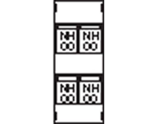 Пластрон для 4 NH00 1ряд/4 рейки ABB AG73