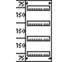 Пластрон глухой 1ряд/4 рейки 150мм ABB AG214