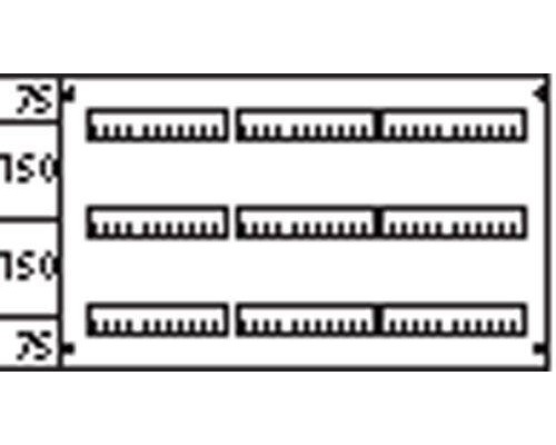 Пластрон глухой 3ряда/3 рейки 150мм ABB AG233