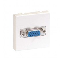 Плата 2-м с разъемом VGA мама 15контакт. 45х45мм Simon Connect графит K100B-14
