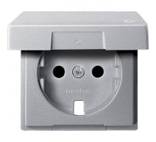 Плата Merten центральная с креп. для мех. розетки SCHUKO алюм. SchE MTN2340-0460