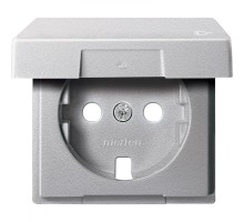 Плата Merten центральная с креп. для мех. розетки SCHUKO алюм. SchE MTN2341-0460