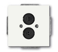 Плата центральная 2-разъема для LS solo/fut. бел. бархат ABB 2CKA001723A0260