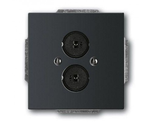 Плата центральная 2-разъема для LS solo/fut. черн. бархат ABB 2CKA001723A0259