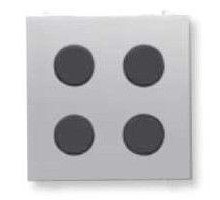 Плата центральная SR-4-N2PL 4-кноп. free@home Zenit серебр. ABB 2CLA222640N1302