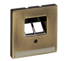 Плата центральная для мех. розетки 2-м Merten RJ45 антич. латунь SchE MTN292643