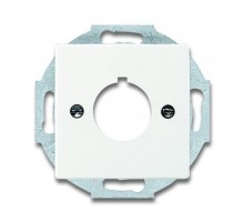 Плата центральная (накладка) с суппортом для командно-сигнальных приборов D=22.5мм future бел. бархат ABB 2CKA001724A4296