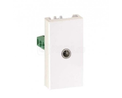 Плата с 1-м стереоразъемом 3.5мм мама винты 22.5х45мм бел. Simon Connect K123B-9