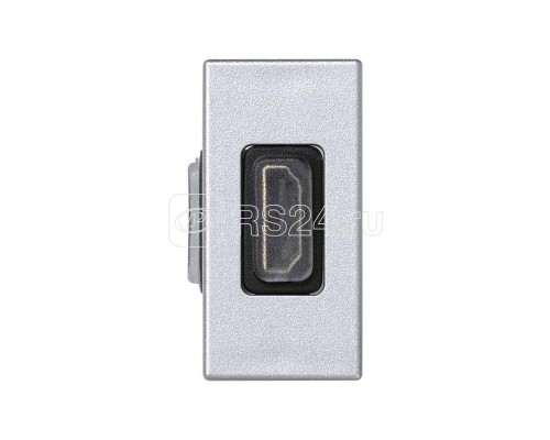 Плата с разъемом HDMI 22.5х45мм мама-мама алюм. Simon Connect K129B-8