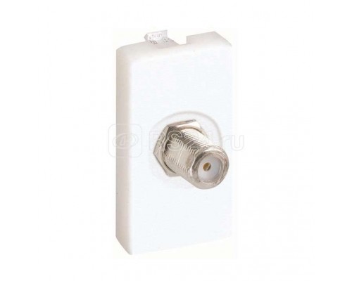 Плата с разъемом SAT мама пайка 22.5х45мм бел. Simon Connect K102C-9