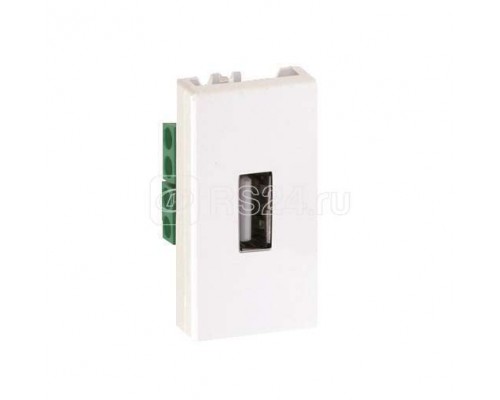 Плата с разъемом USB 2.0 22.5х45мм винт. зажим бел. Simon Connect K128B-9