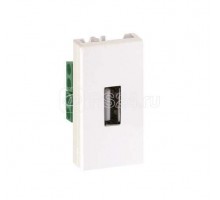 Плата с разъемом USB 2.0 22.5х45мм винт. зажим графит Simon Connect K128B-14