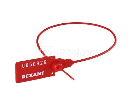 Пломба пластиковая номерная 320мм красн. REXANT 07-6131