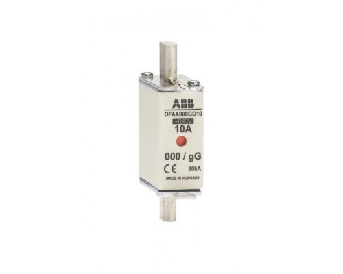 Предохранитель OFAA000GG10 10А тип gG размер 000 до 690В ABB 1SCA022661R8500