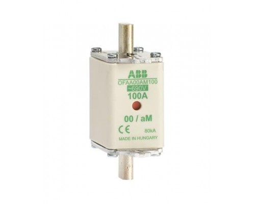 Предохранитель OFAA00AM100 100А тип аМ размер 00 до 690В ABB 1SCA022701R1850