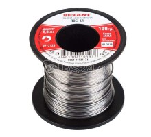 Припой катушка ПОС-61 без канифоли (d0.8мм 100гр) Rexant 09-3120