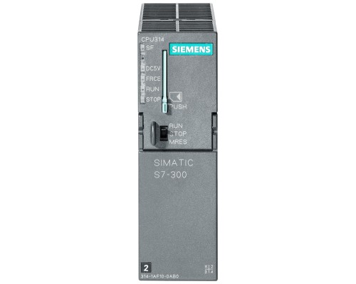 Процессор ЦПУ CPU SIMATIC S7-300 314 с интерфейсом MPI 24В 128КБ Siemens 6ES73141AG140AB0