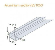 Профиль алюм. Ш=2000мм 30х15 (уп.10шт) ABB EV1050