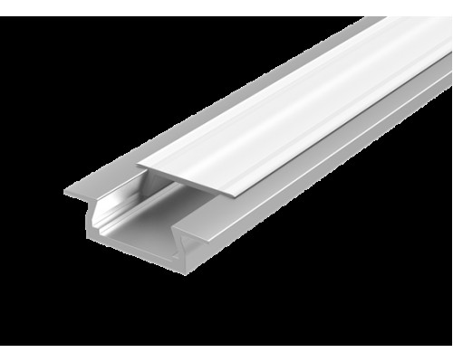Профиль алюминиевый для LED ленты 30х11мм (монтаж. размер 24мм макс. шир. ленты 10мм) встраиваемый с рассеив. (дл.2м) опал VARTON V4-R0-70.0001.KIT-0202