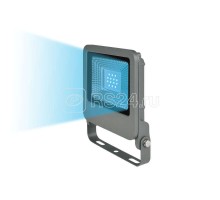 Прожектор светодиодный ULF-F17-10W/BLUE IP65 195-240В SILVER син. свет корпус серебр. Uniel UL-00002073