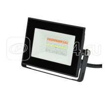 Прожектор светодиодный ULF-F60-20W/RGB IP65 200-240В BLACK мультиколор пульт ДУ (в/к) черн. Uniel UL-00007144