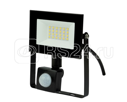Прожектор светодиодный ULF-F62-30W/6500K SENSOR IP54 200-240В BLACK с датчиком движения и освещенности 6500К черн.Uniel UL-00007125