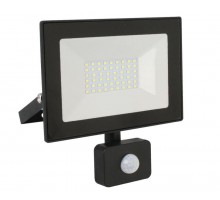 Прожектор светодиодный с датчиком LFL-5002S C02 50Вт 230В 6500К черн. Ultraflash 13331