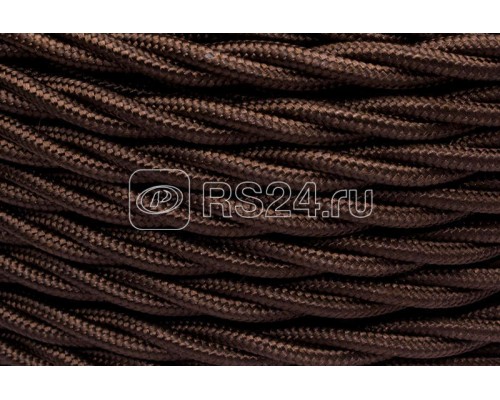 Провод ретро 2х1.5 глянец корич. (уп.150м). Bironi B1-424-072-150