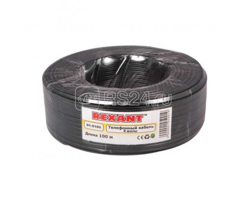 Провод ШТЛП-4 Ч 100м (м) Rexant 01-5109