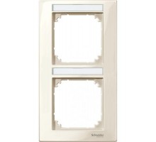 Рама 2-м Merten с полем для надписи M-PLAN верт. беж. SchE MTN513244