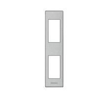 Рамка 1+1-м LivingLight верт. алюм. Leg BTC LND4812TE