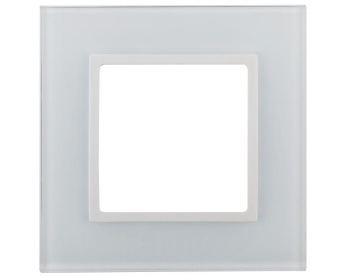 Рамка 1-м 14-5101-01 стекло Elegance белый+бел. ЭРА Б0034470