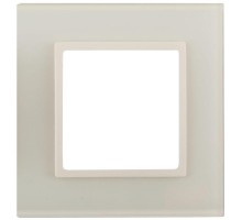 Рамка 1-м 14-5101-02 стекло Elegance сл. кость+сл. кость ЭРА Б0034471