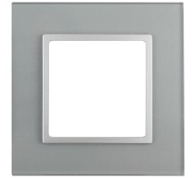 Рамка 1-м 14-5101-03 стекло Elegance алюм.+алюм. ЭРА Б0034472