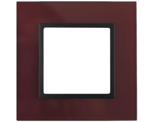 Рамка 1-м 14-5101-25 стекло Elegance бордо+антрацит ЭРА Б0034479