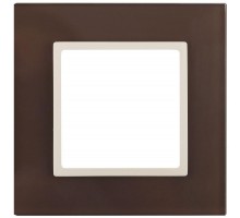 Рамка 1-м 14-5101-31 стекло Elegance серый+антрацит ЭРА Б0034485