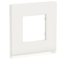 Рамка 1-м UNICA PURE горизонт. бел. стекло/бел. SchE NU600285