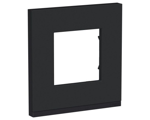 Рамка 1-м UNICA PURE горизонт. каучук/антрацит SchE NU600282