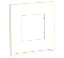Рамка 1-м UNICA PURE горизонт. мат. стекло/бел. SchE NU600289