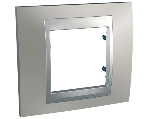 Рамка 1-м Unica Top никель/алюм. SchE MGU66.002.039